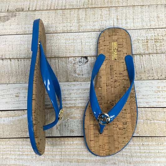Blue Sandals Designer Michael By Michael Kors, Size 6