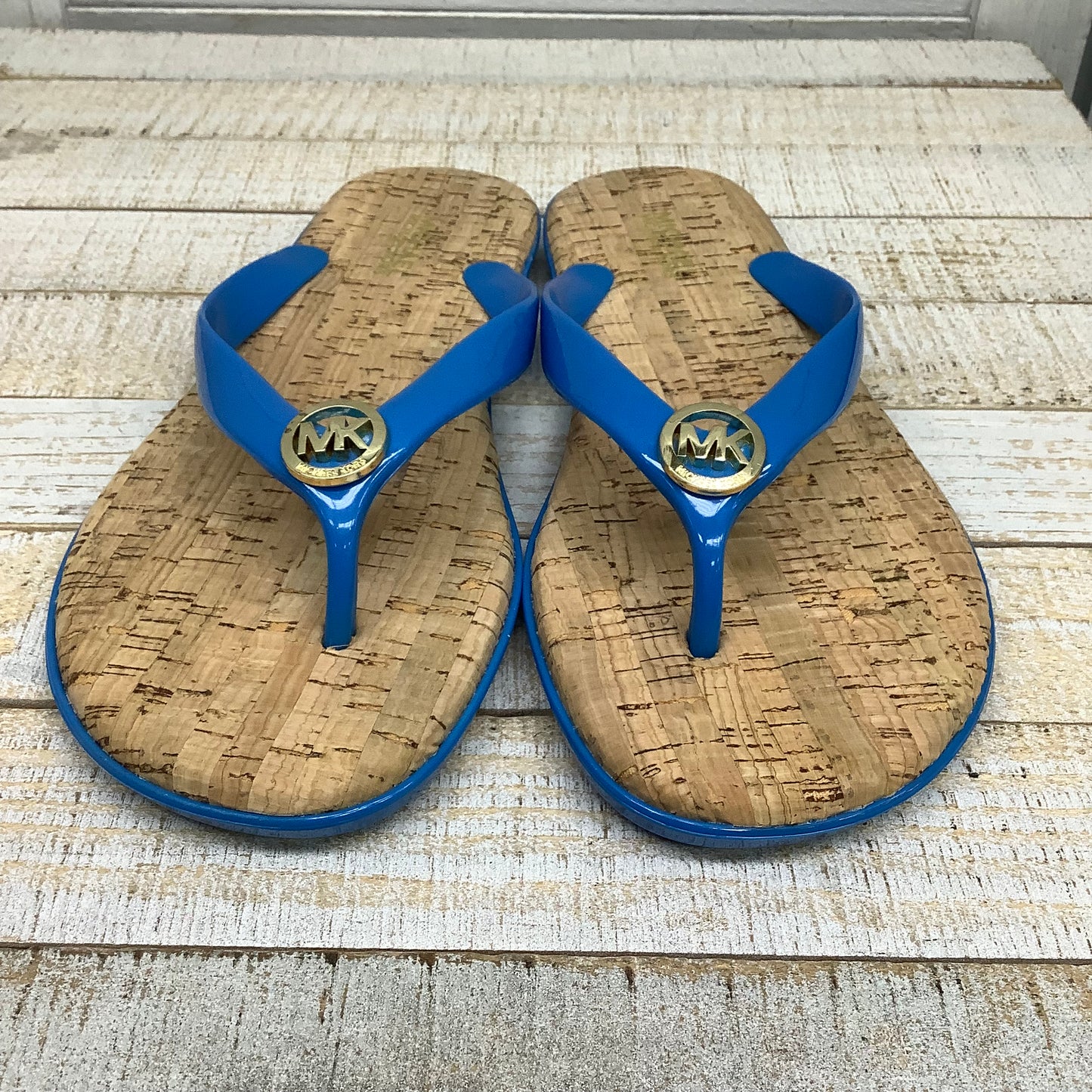 Blue Sandals Designer Michael By Michael Kors, Size 6