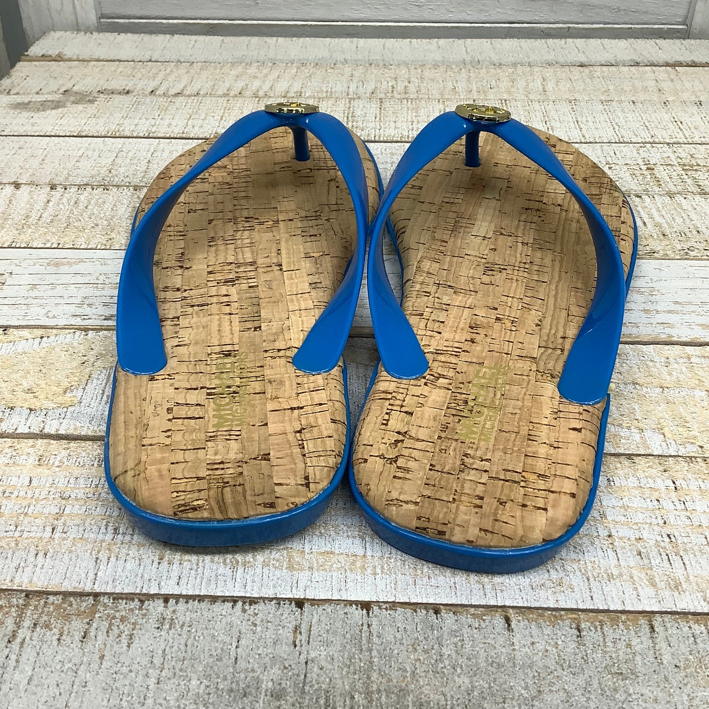 Blue Sandals Designer Michael By Michael Kors, Size 6