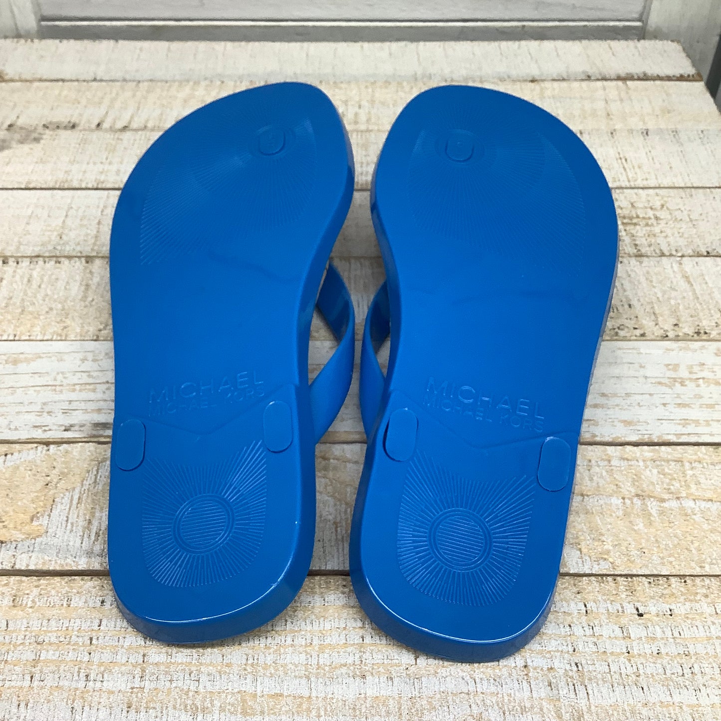 Blue Sandals Designer Michael By Michael Kors, Size 6