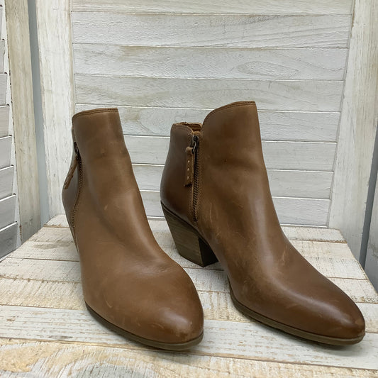 Brown Boots Ankle Heels Frye, Size 9.5