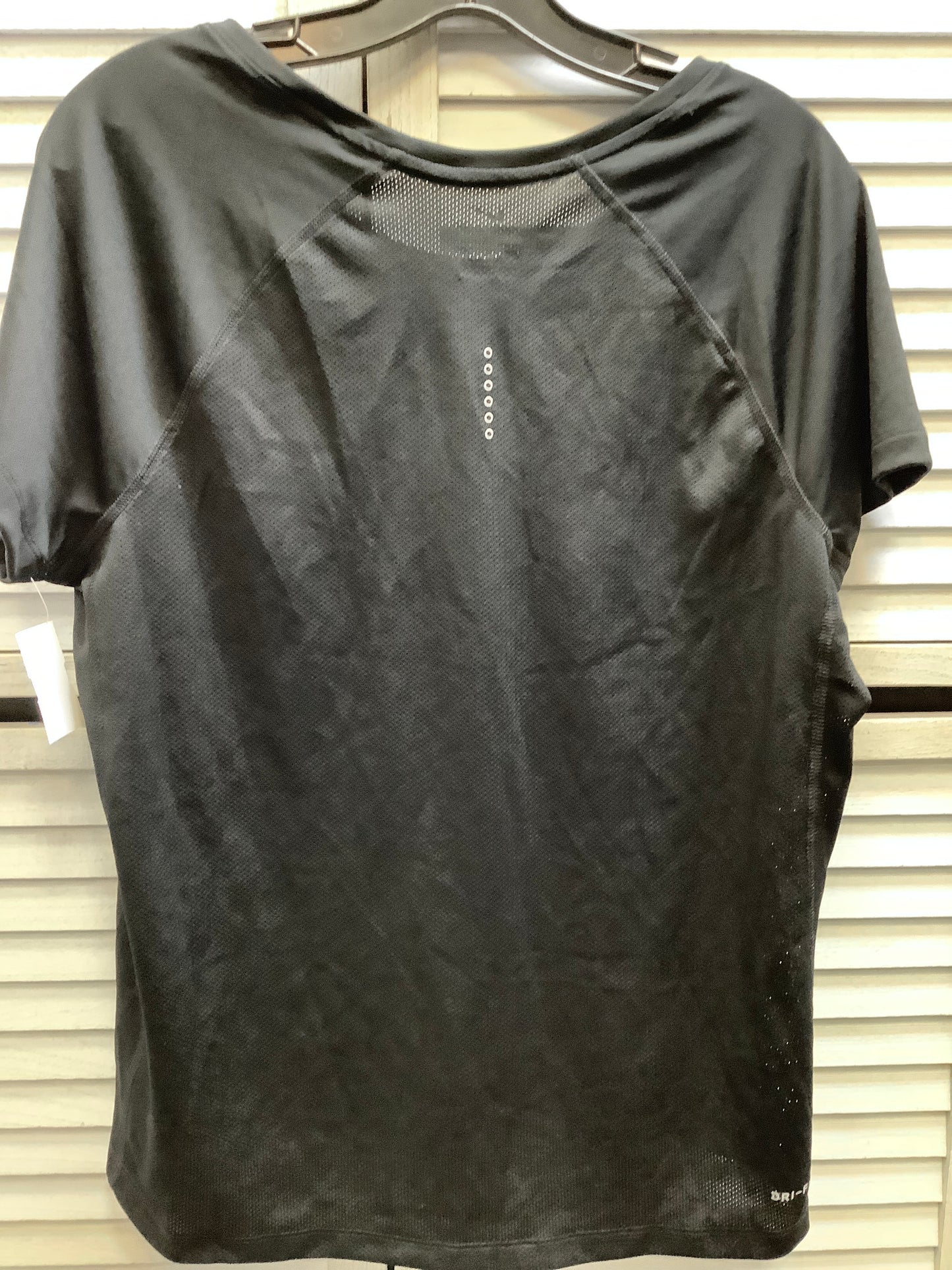 Athletic Top Short Sleeve By Nike In Black, Size: Xl