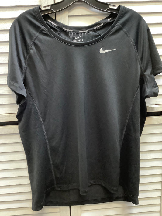 Athletic Top Short Sleeve By Nike In Black, Size: Xl