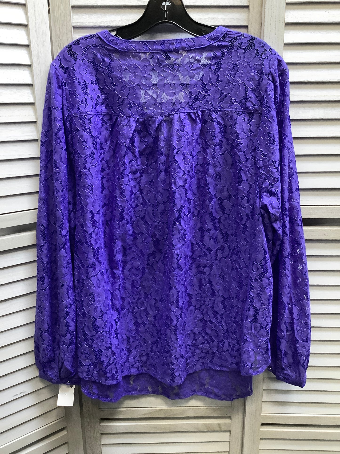 Blue Top Long Sleeve Torrid, Size 1x