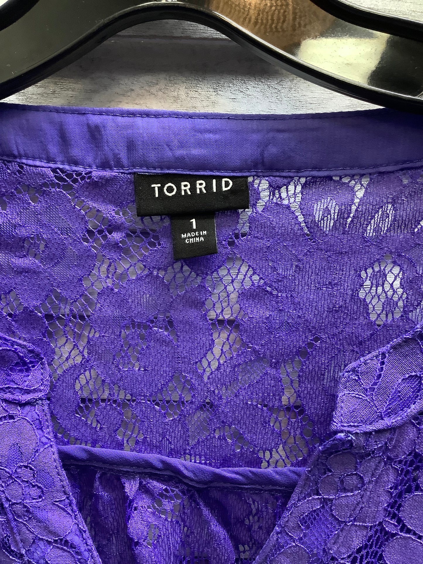 Blue Top Long Sleeve Torrid, Size 1x