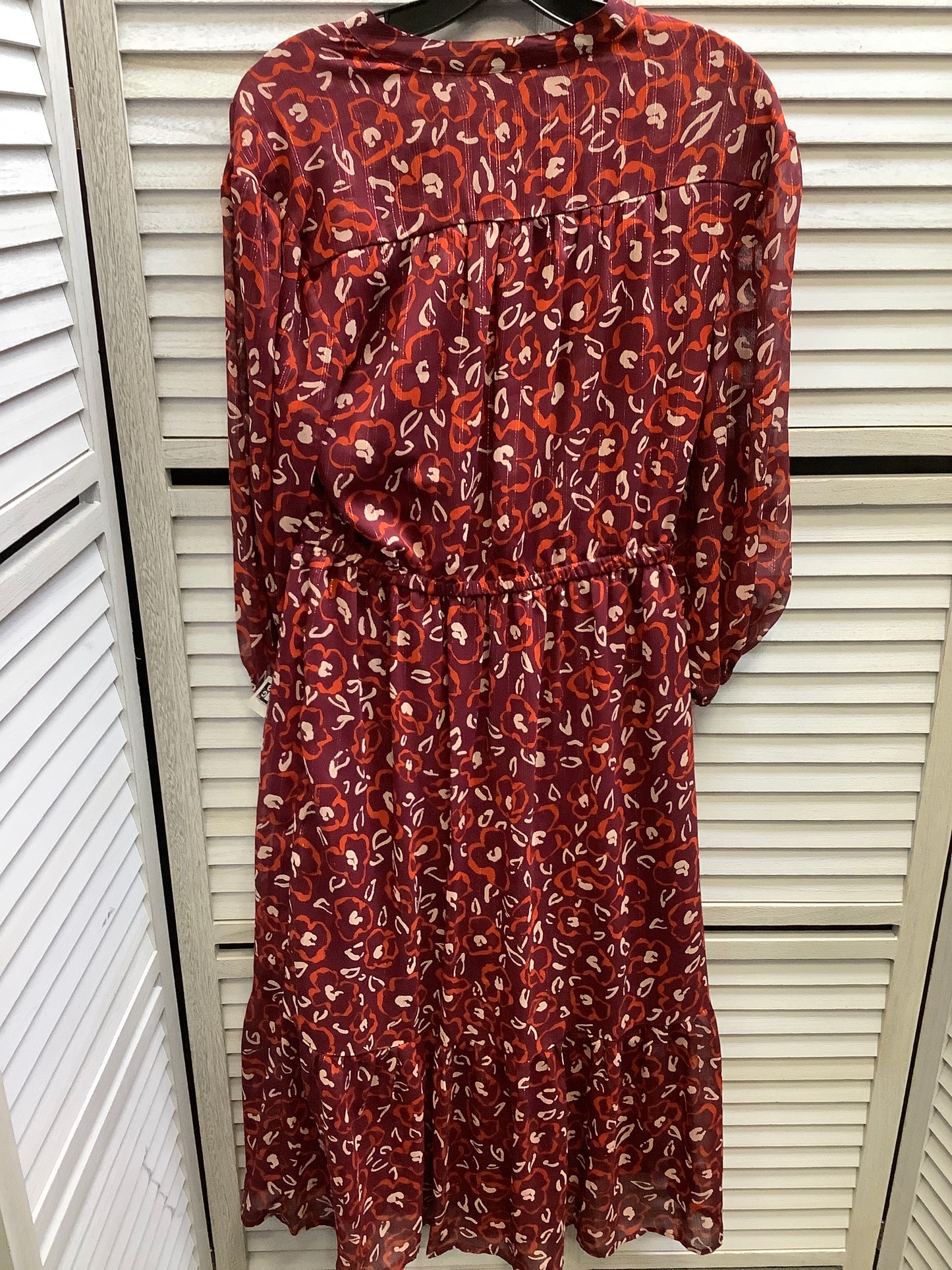 Dress Casual Midi By Kaari Blue In Red, Size: M