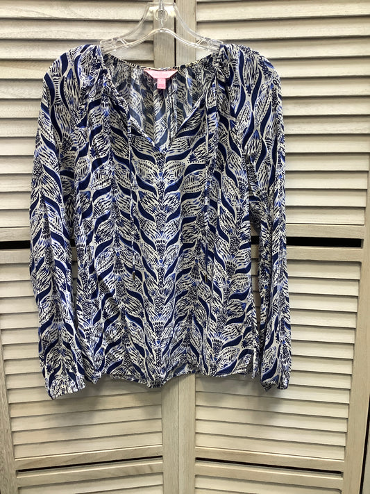 Blue Top Long Sleeve Lilly Pulitzer, Size S