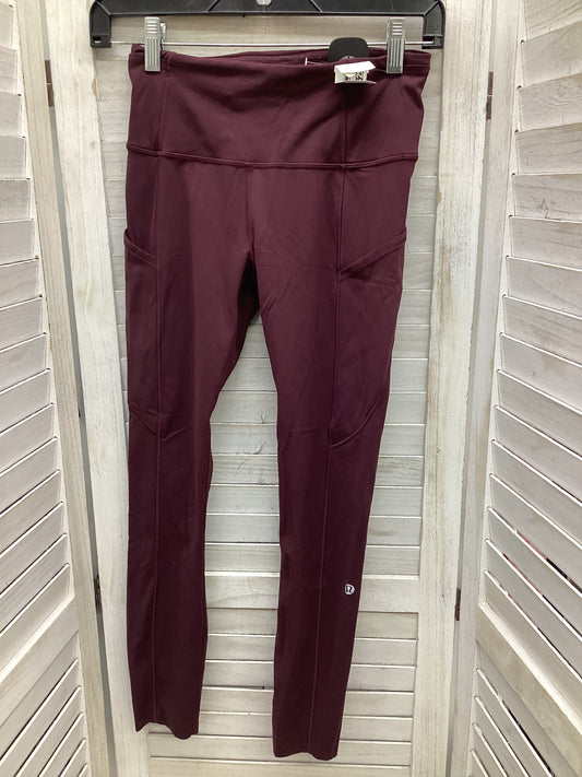 Red Athletic Leggings Lululemon, Size 4