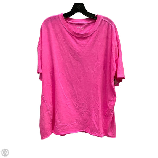 Top Short Sleeve By Aerie In Pink, Size: M