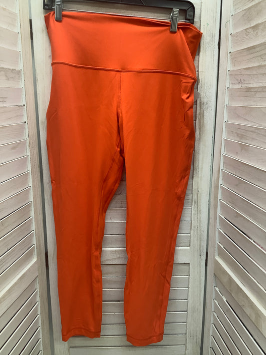 Athletic Leggings By Lululemon In Orange, Size: 12