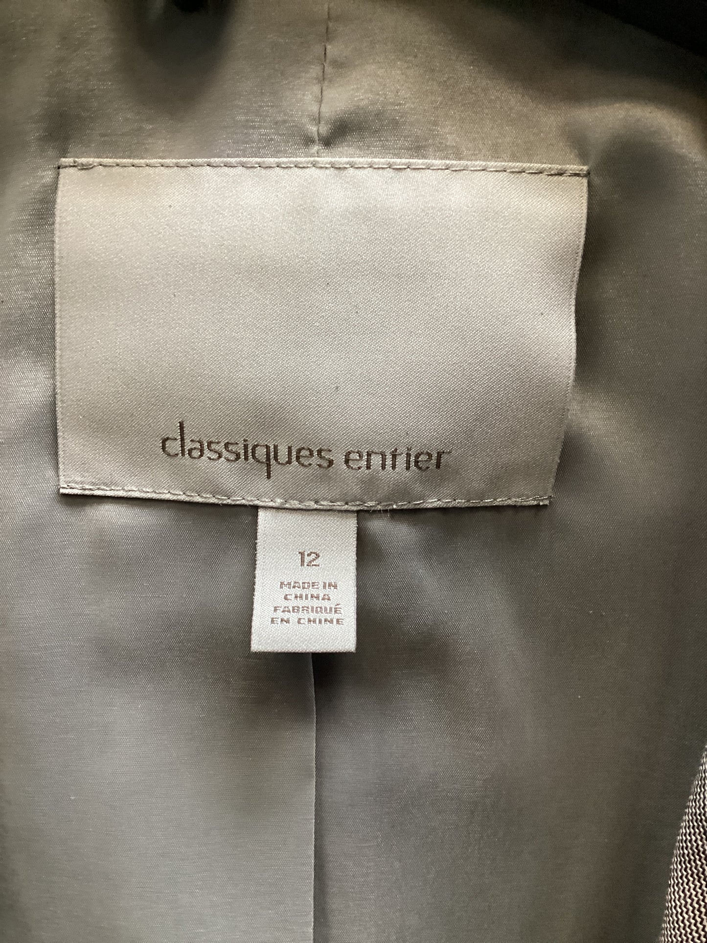 Blazer By Classiques Entier In Grey, Size: 12