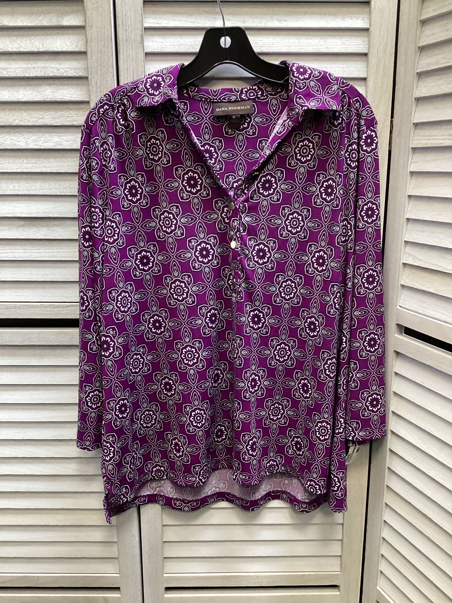 Top Sleeveless By Dana Buchman In Purple, Size: Xl