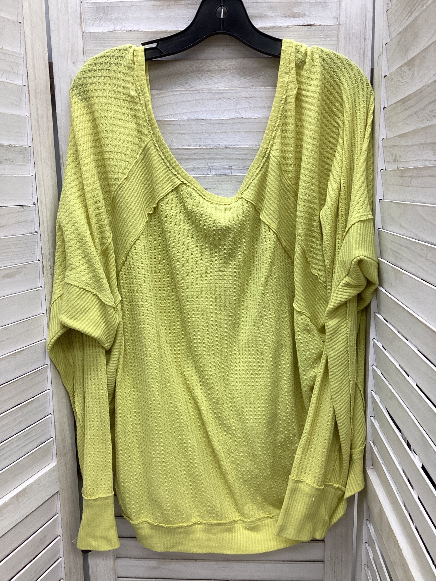 Top Long Sleeve By We The Free In Yellow, Size: L