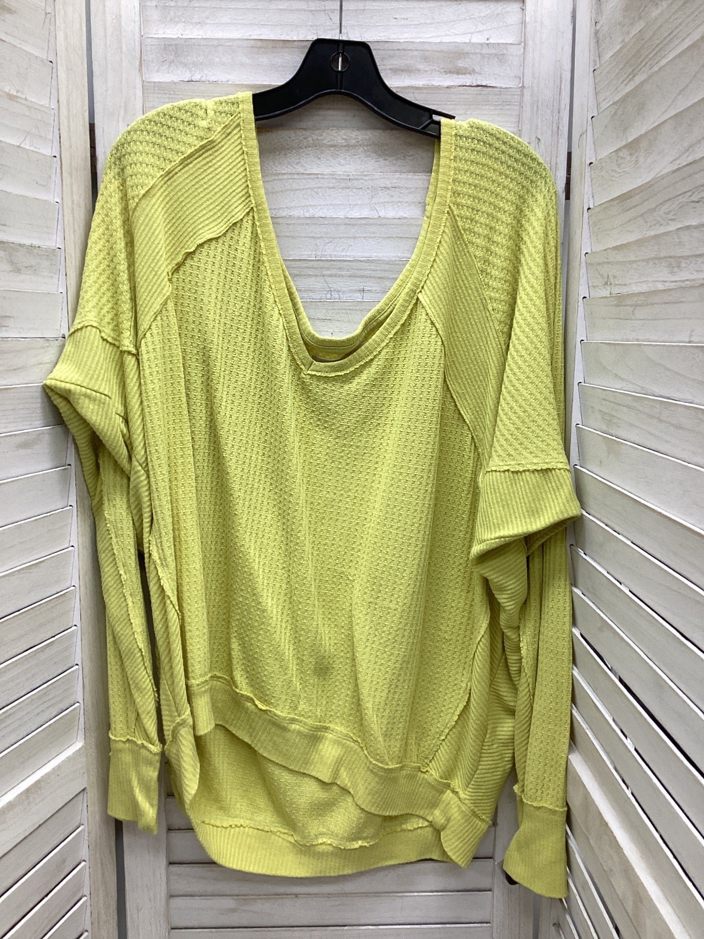 Top Long Sleeve By We The Free In Yellow, Size: L