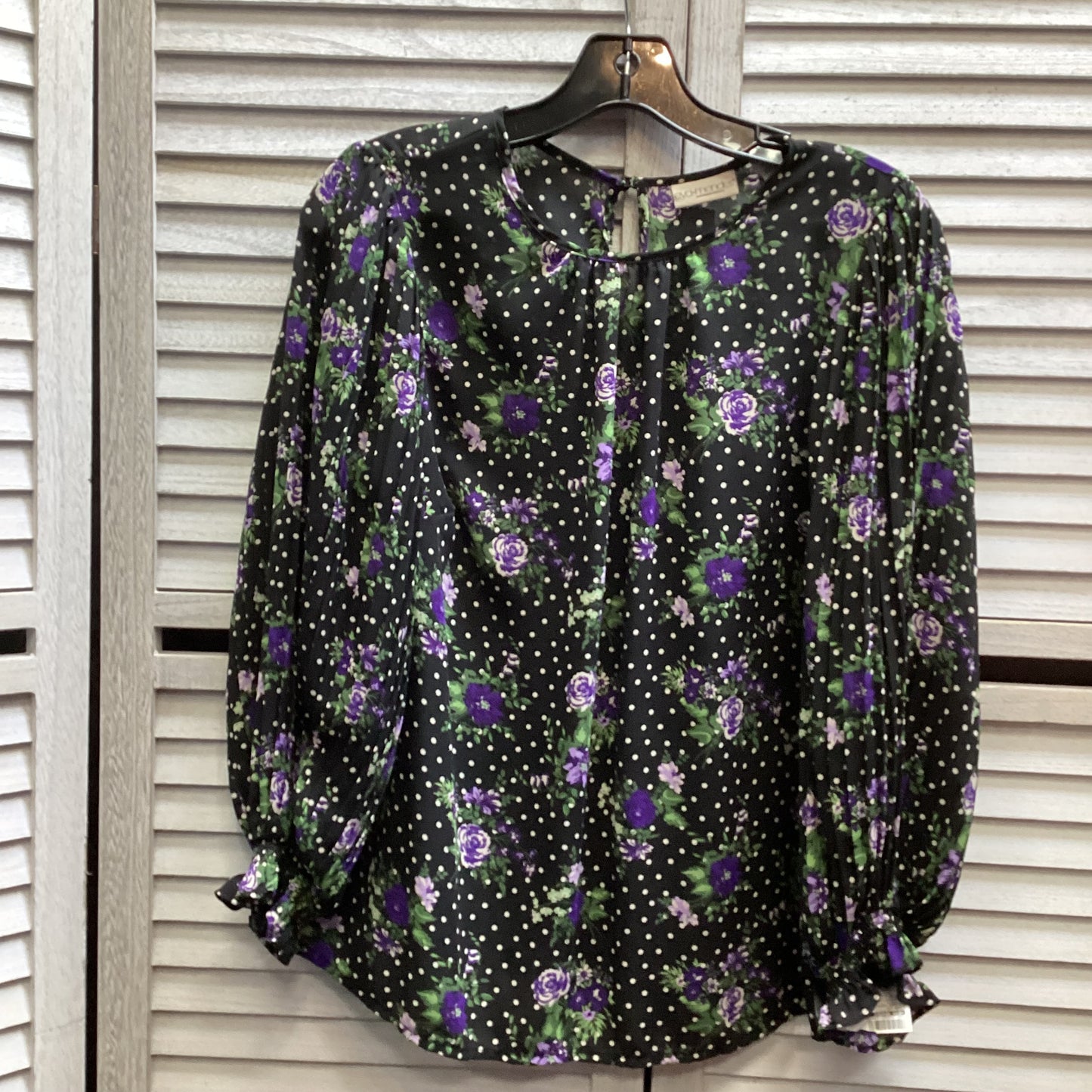 Top Long Sleeve By Eva Mendes In Floral Print, Size: S