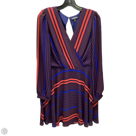 Dress Casual Short By Express In Blue & Red, Size: M