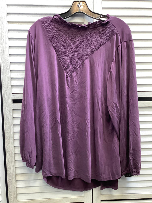 Top Long Sleeve By Lularoe In Purple, Size: Xl