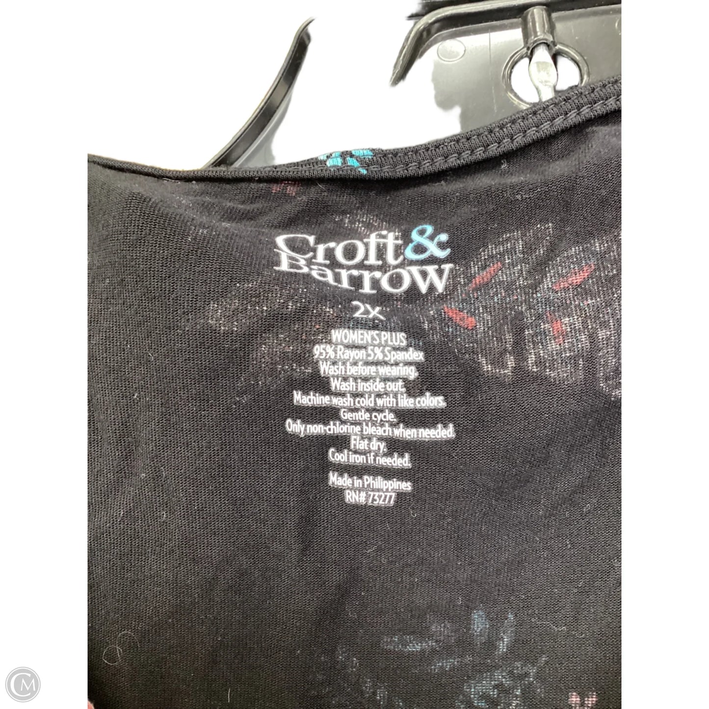 Top Sleeveless By Croft And Barrow In Floral Print, Size: 2x