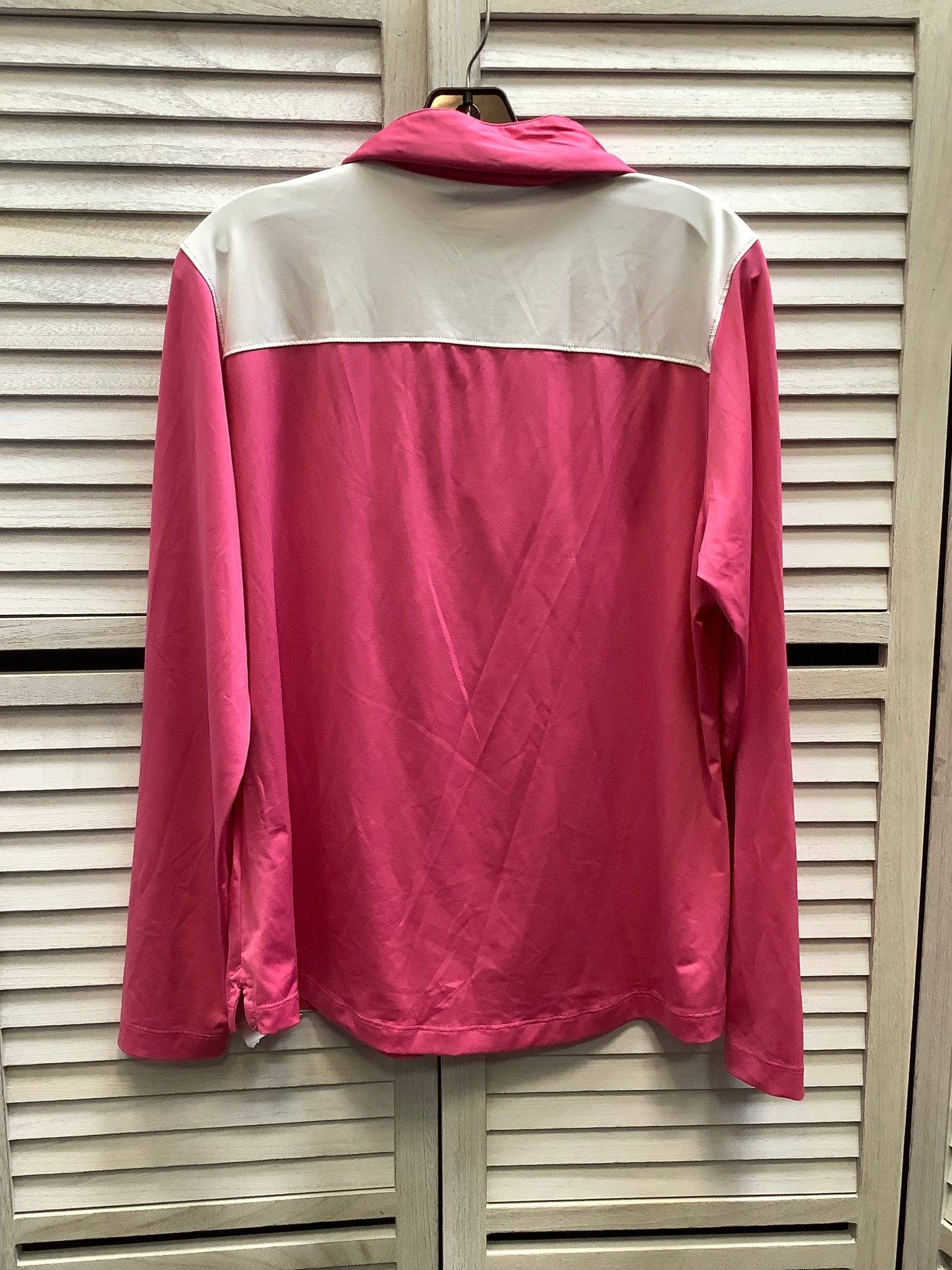 Athletic Top Long Sleeve Collar By Vineyard Vines In Pink, Size: L