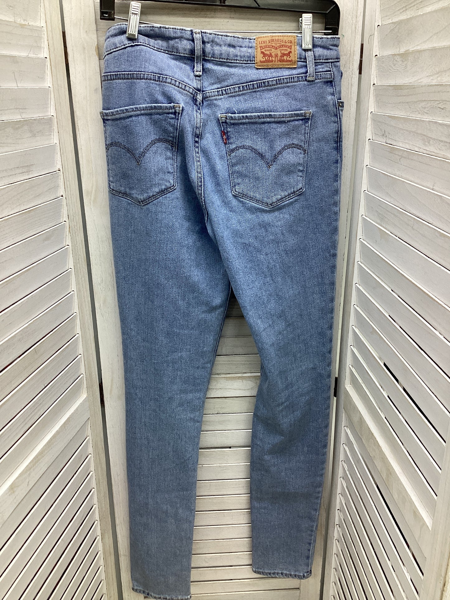 Jeans Skinny By Levis In Blue Denim, Size: 8