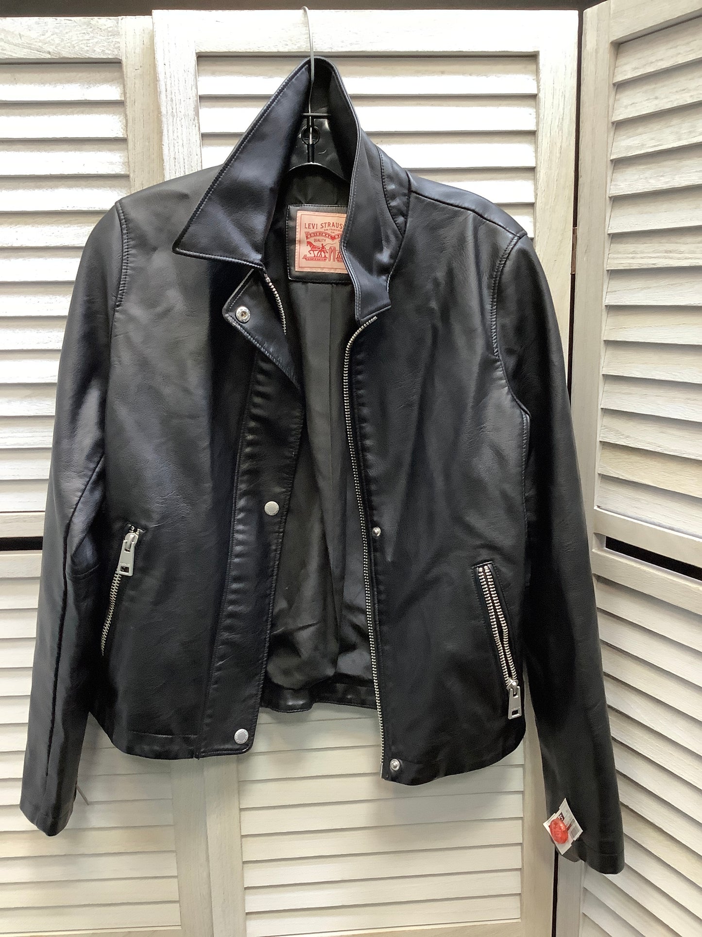 Jacket Leather By Levis In Black, Size: M