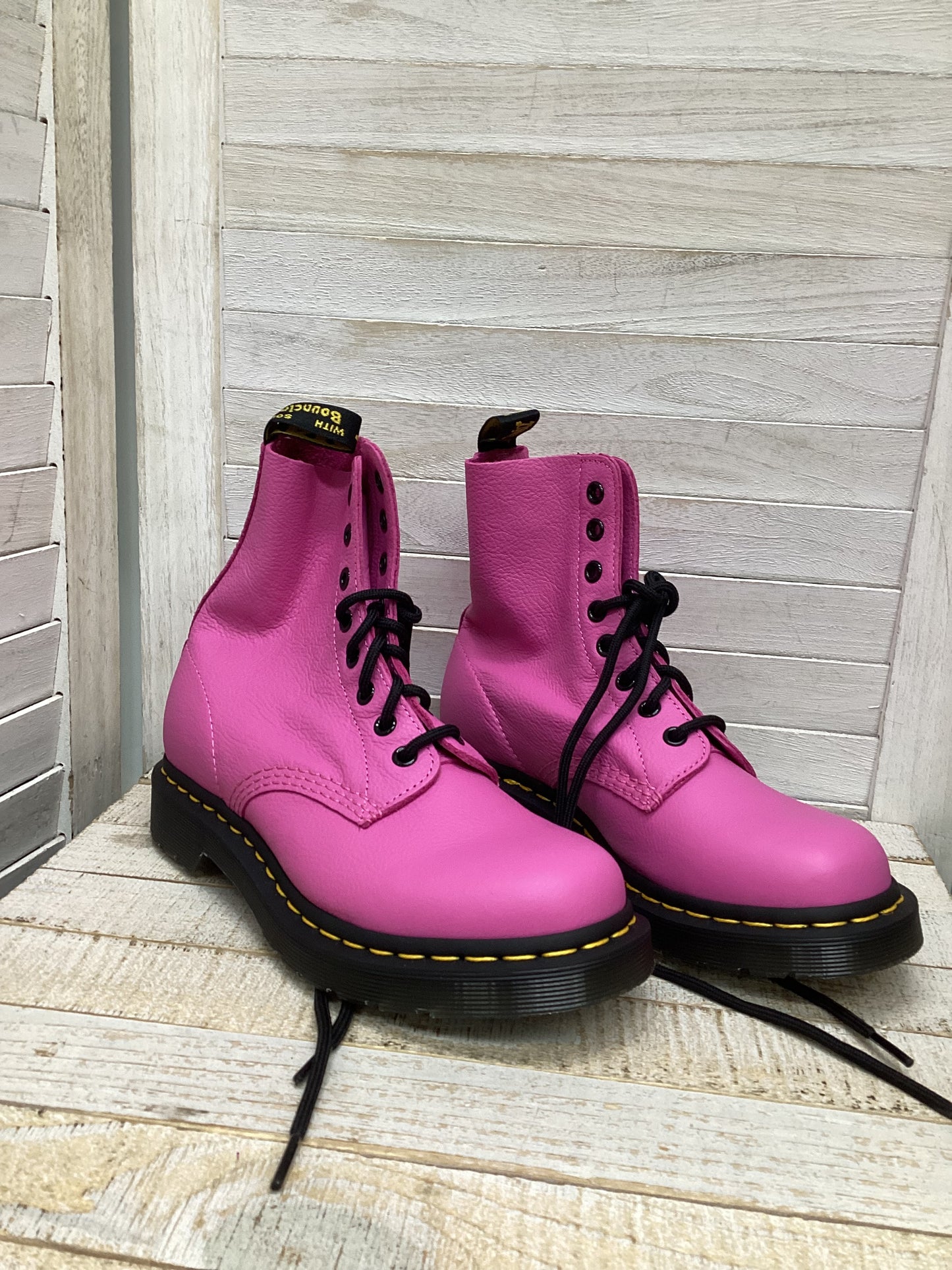 Boots Combat By Dr Martens In Pink, Size: 7