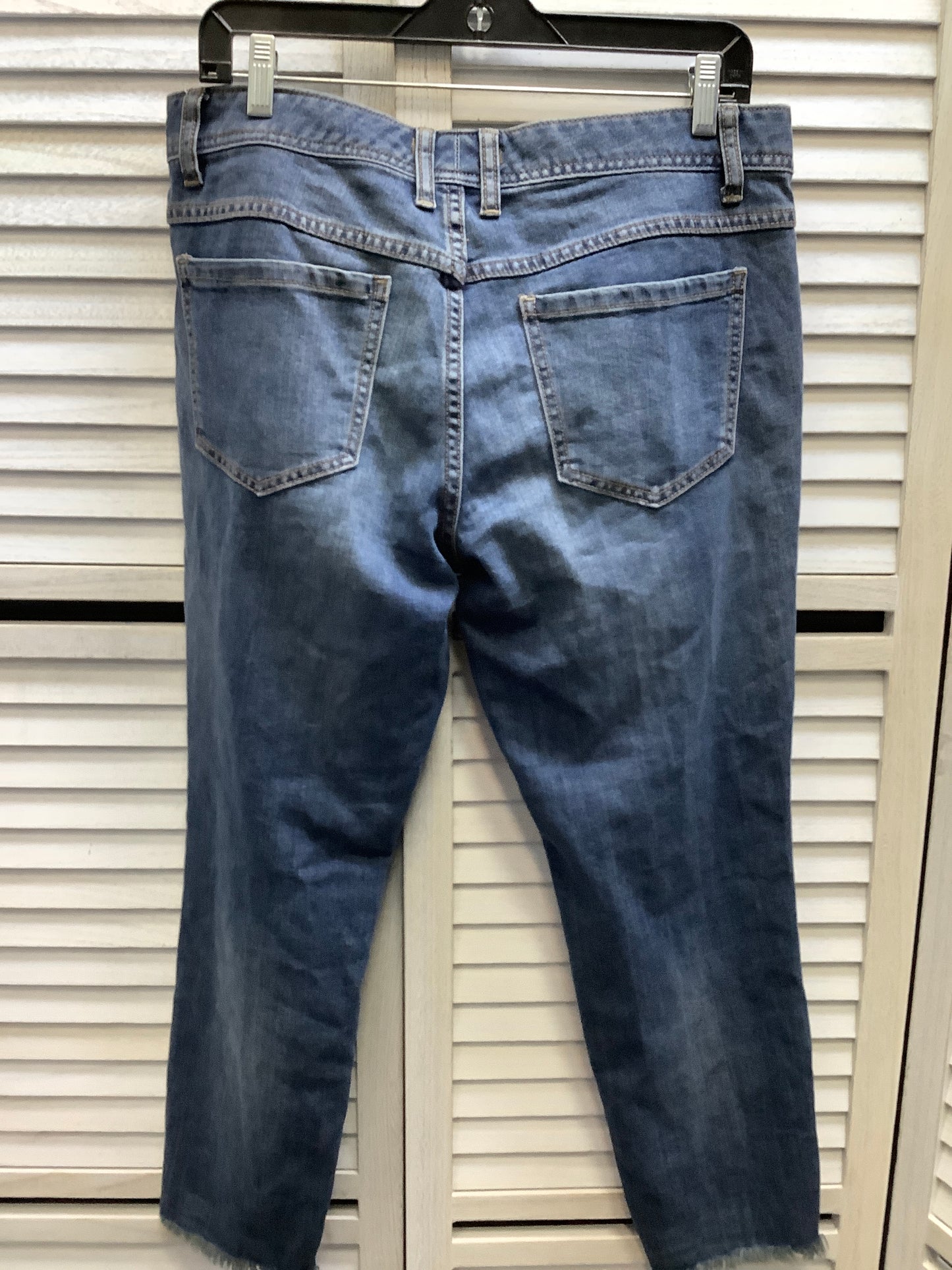 Jeans Cropped By Free People In Blue Denim, Size: 12