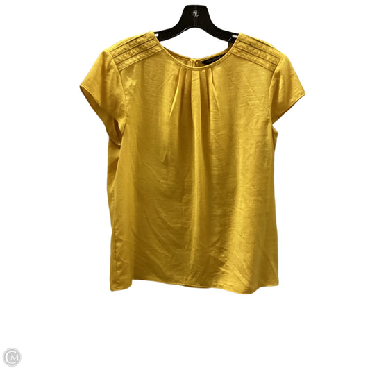 Top Short Sleeve By Banana Republic In Yellow, Size: L