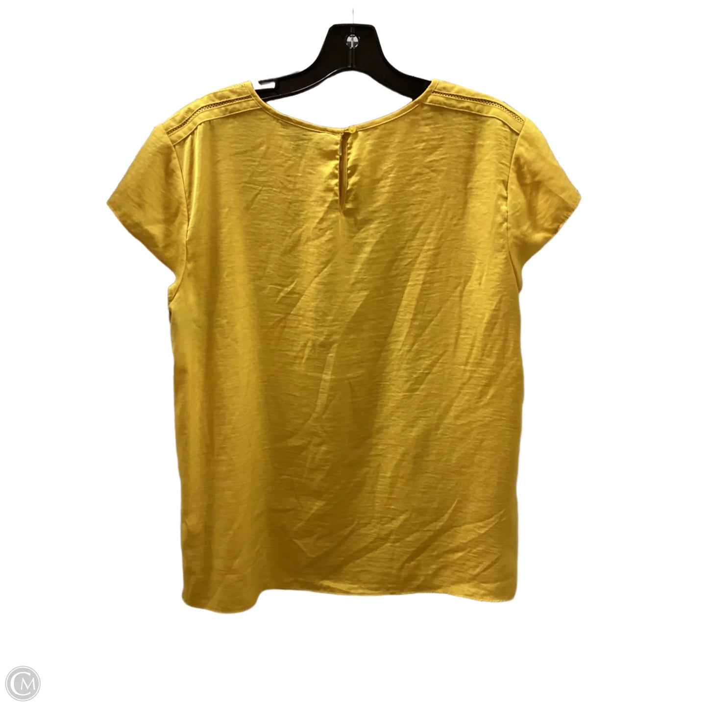 Top Short Sleeve By Banana Republic In Yellow, Size: L