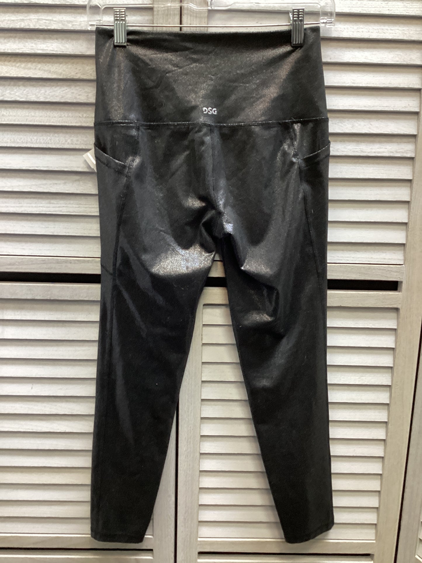 Athletic Leggings By Dsg Outerwear In Silver, Size: S