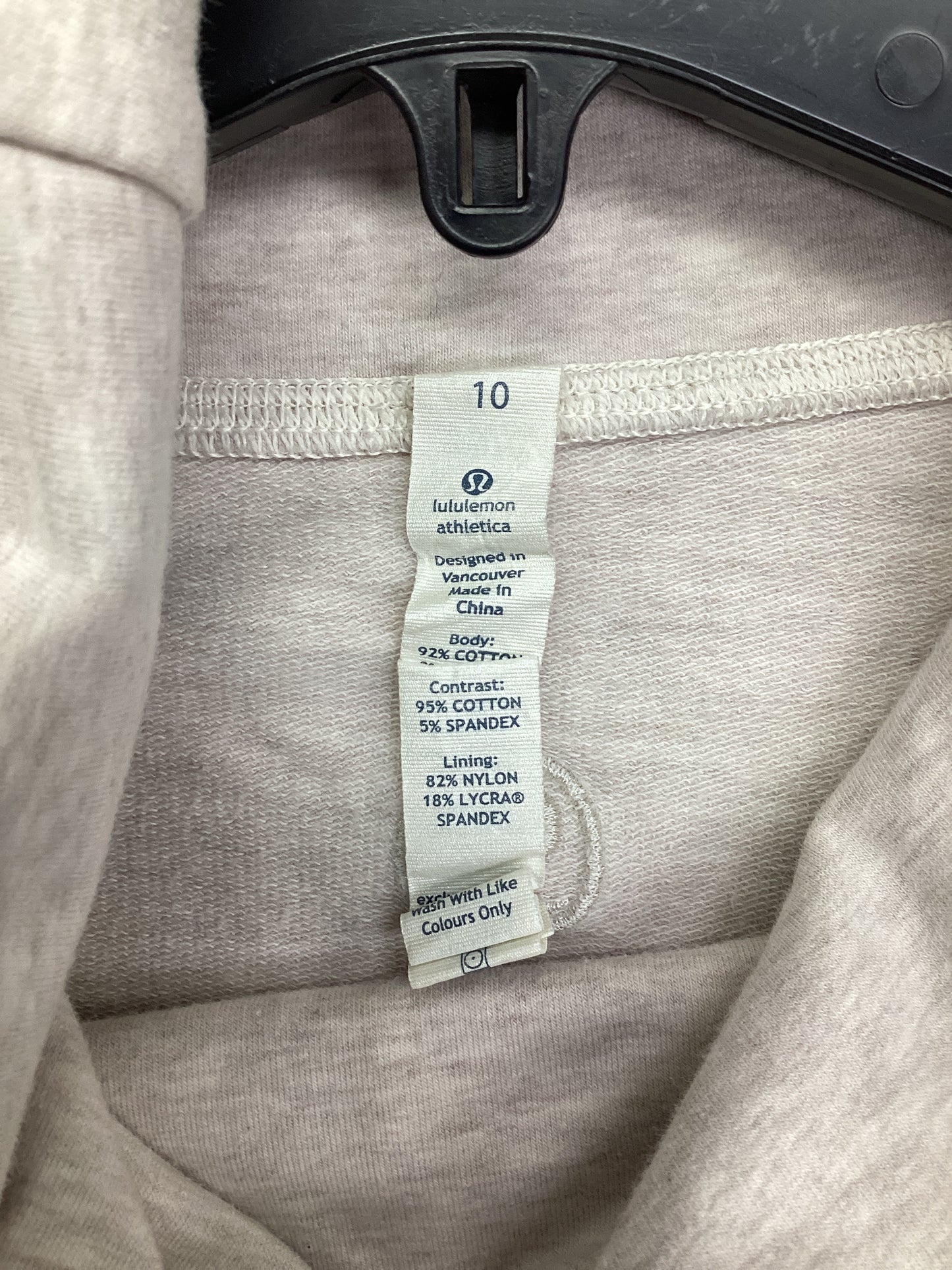 Athletic Sweatshirt Collar By Lululemon In Tan, Size: 10