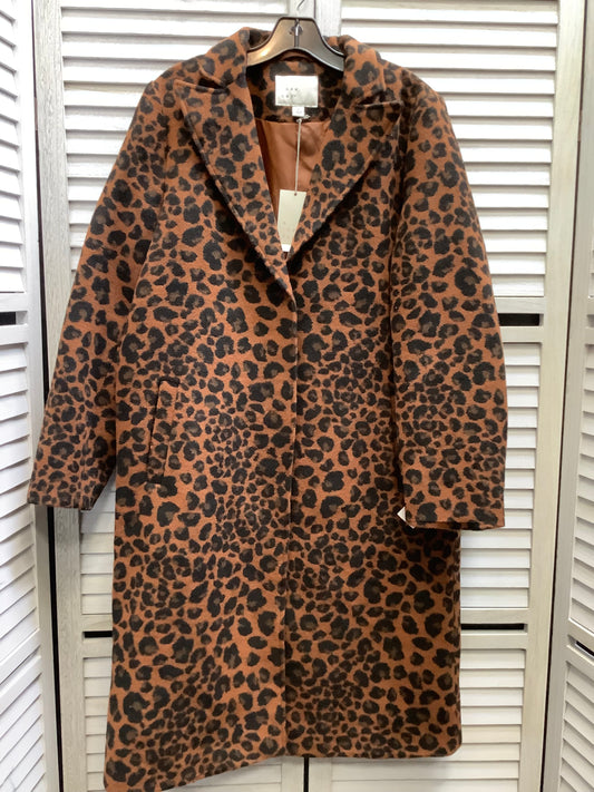 Coat Peacoat By A New Day In Animal Print, Size: S