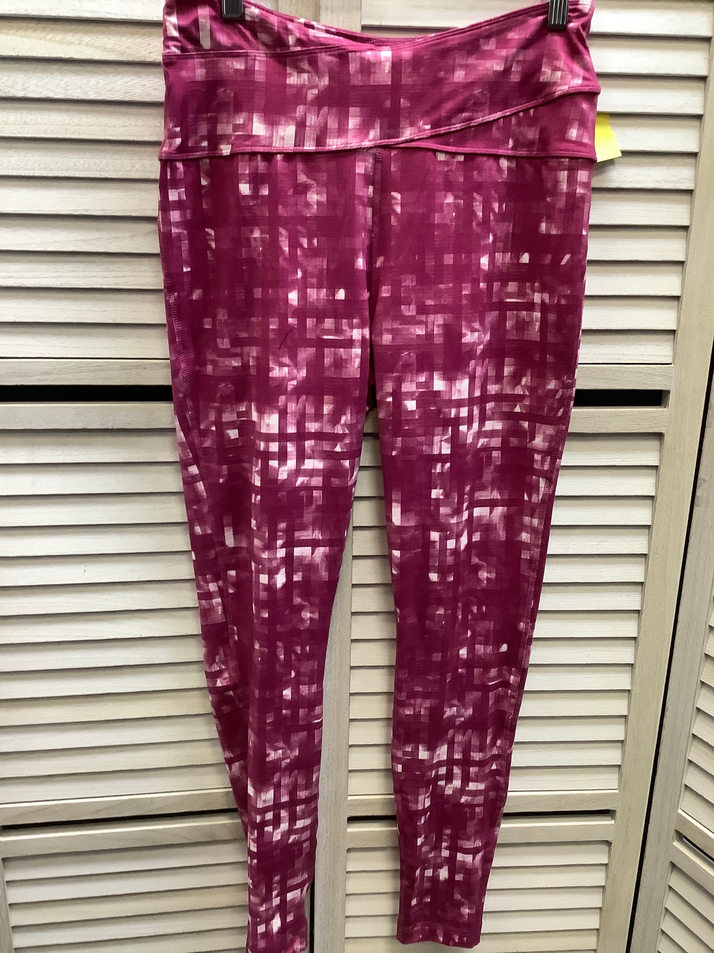 Athletic Leggings By Zelos In Pink, Size: L