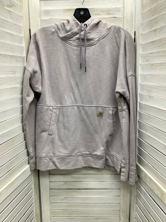 Sweatshirt Hoodie By Carhartt In Taupe, Size: M