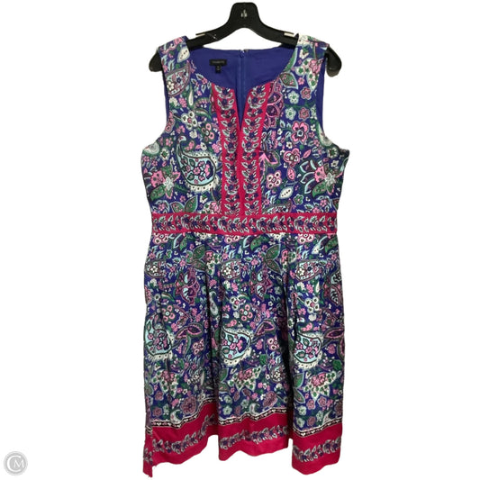 Dress Casual Midi By Talbots In Floral Print, Size: 14