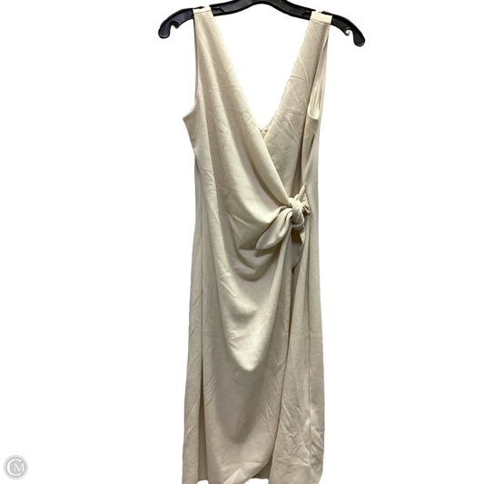 Dress Casual Midi By H&m In Cream, Size: M