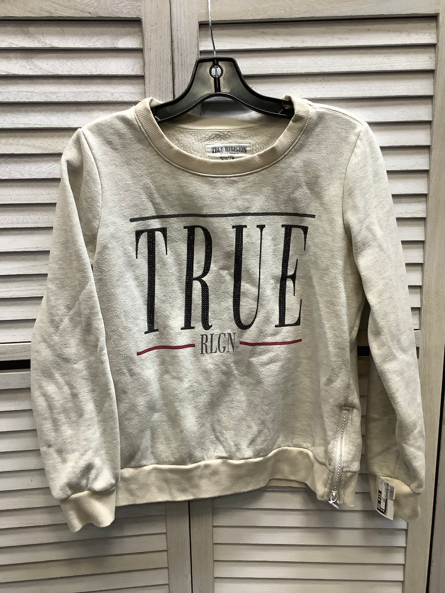 Sweatshirt Crewneck By True Religion In Grey, Size: L