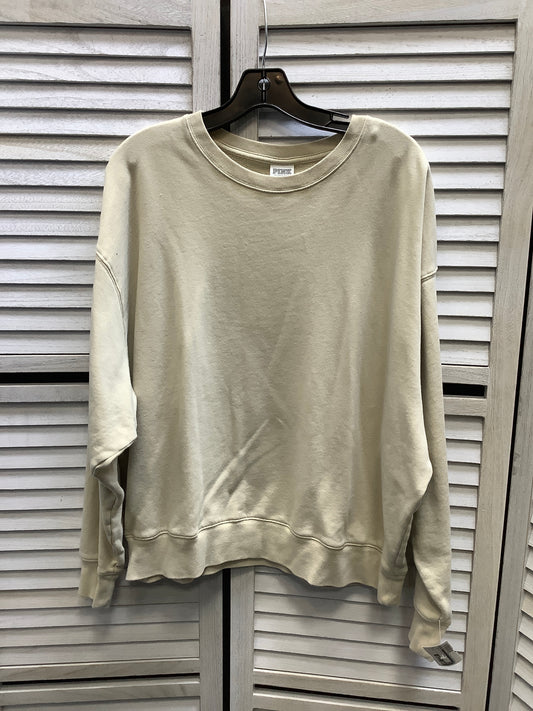 Sweatshirt Crewneck By Pink In Tan, Size: L