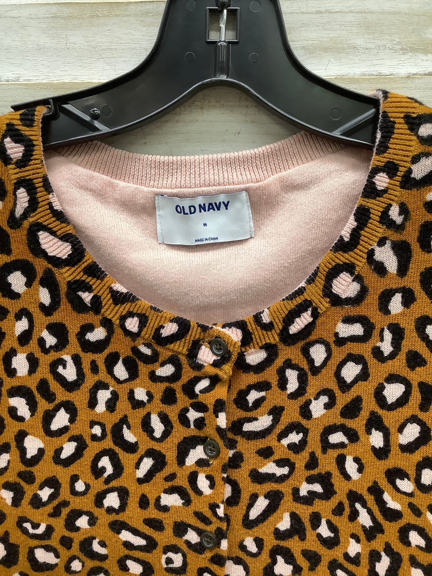 Cardigan By Old Navy In Animal Print, Size: M