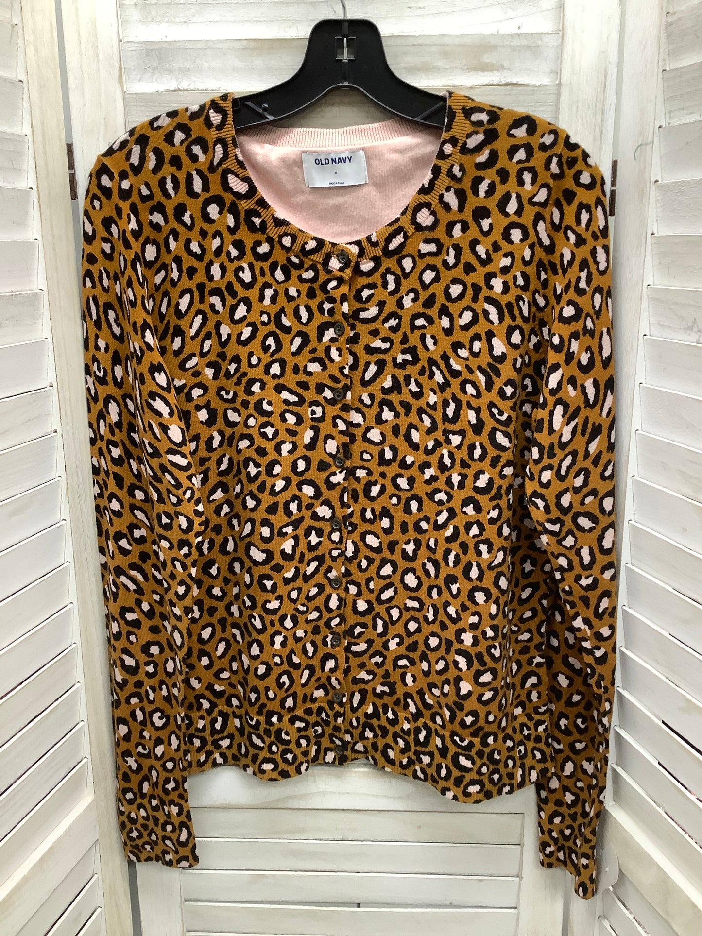 Cardigan By Old Navy In Animal Print, Size: M