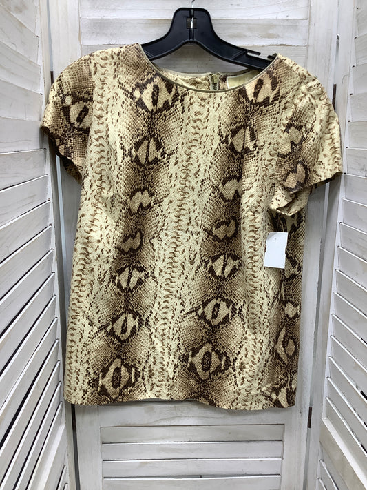 Top Short Sleeve By Michael By Michael Kors In Snakeskin Print, Size: 4