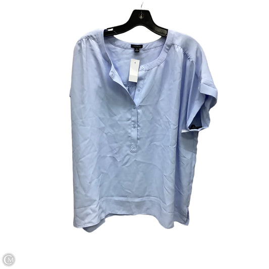 Top Short Sleeve By Ann Taylor In Blue, Size: Xl