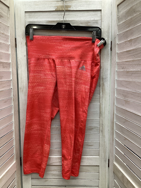 Athletic Leggings By Adidas In Neon, Size: M