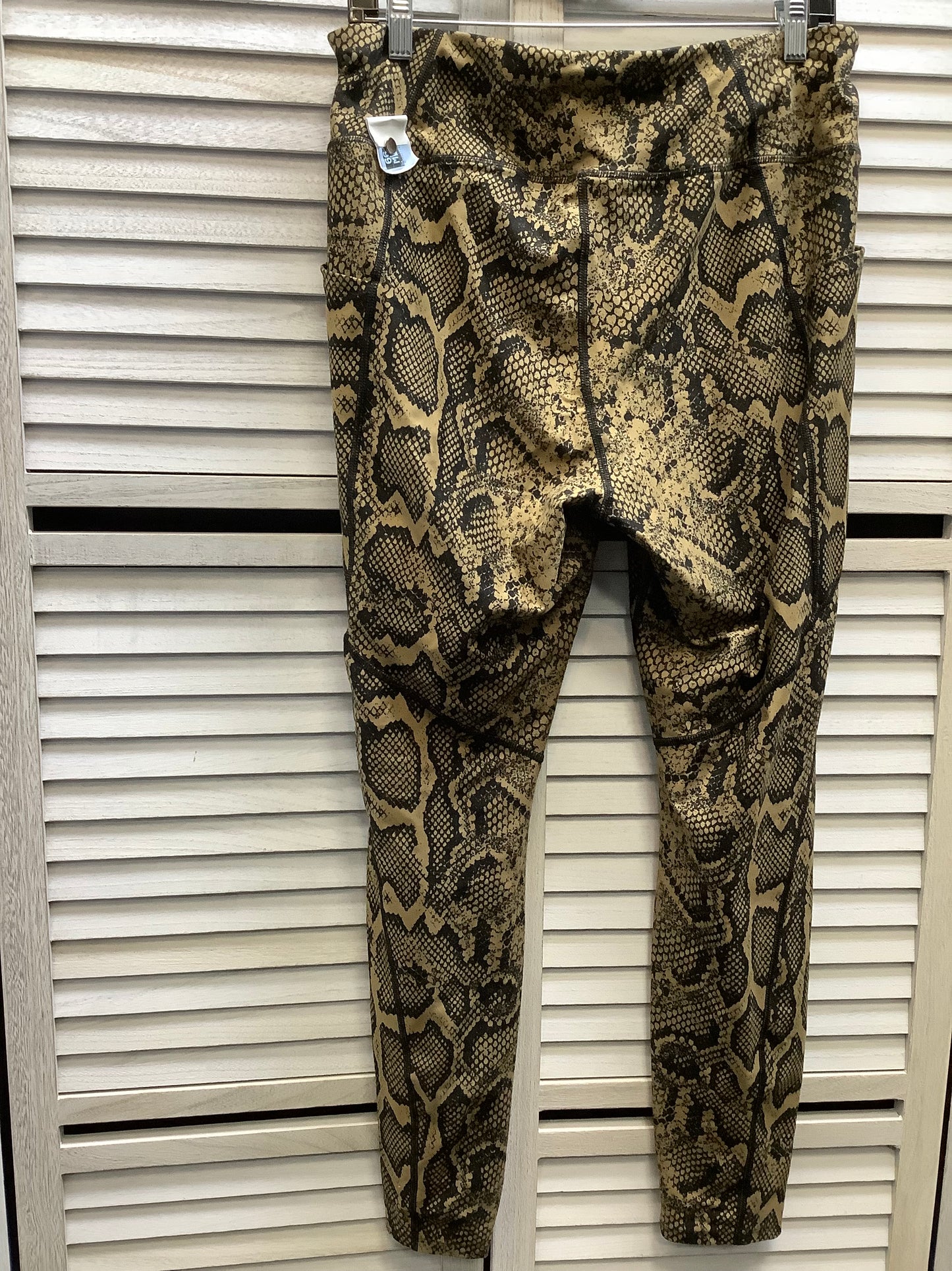 Athletic Leggings By Athletic Works In Snakeskin Print, Size: Xl