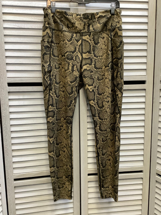 Athletic Leggings By Athletic Works In Snakeskin Print, Size: Xl