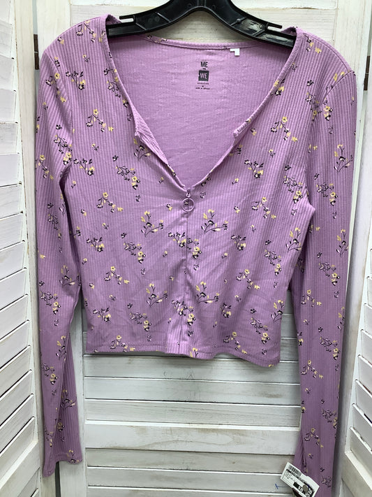 Floral Top Long Sleeve Clothes Mentor, Size M