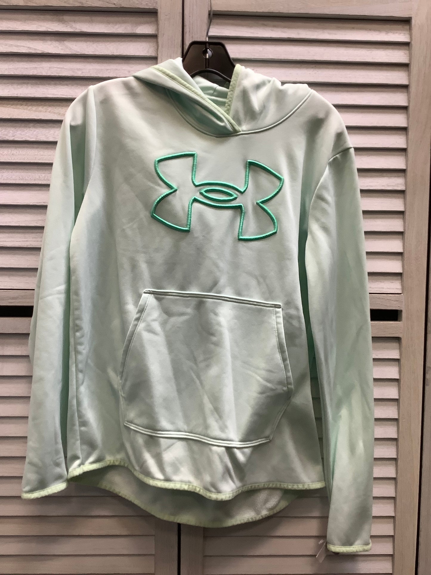 Athletic Jacket By Under Armour In Teal, Size: S