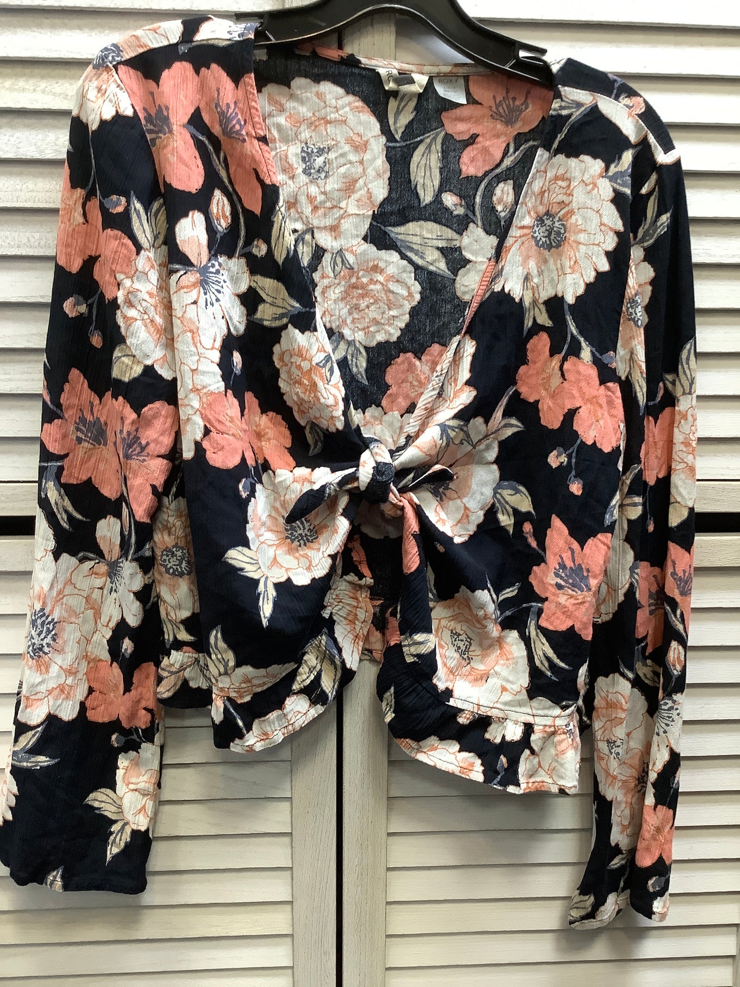 Cardigan By Roxy In Floral Print, Size: L