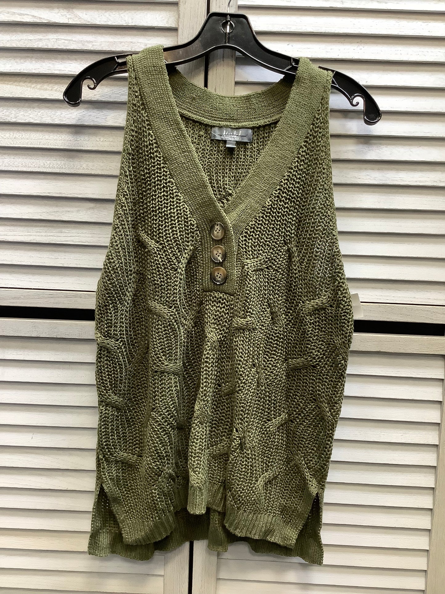 Vest Sweater By Marled In Green, Size: Xl