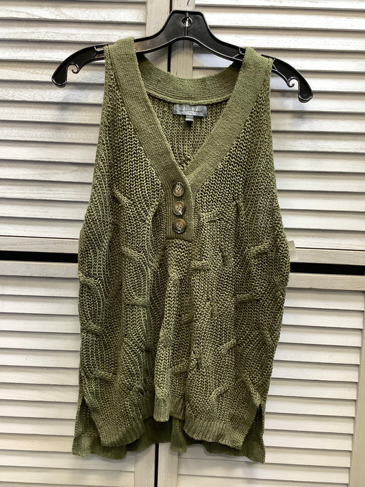 Vest Sweater By Marled In Green, Size: Xl